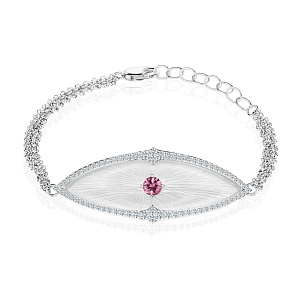 купить Золотой браслет с бриллиантами и турмалином в Москве