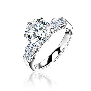 купить Золотое кольцо с природными бриллиантами 2,51 карат  в Москве