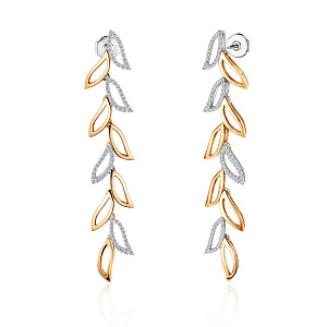 купить Золотые серьги бренда Piero Milano с бриллиантами в Москве