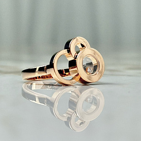 купить Кольцо бренда Chopard Happy Diamonds Happy Bubbles 826982 в Москве