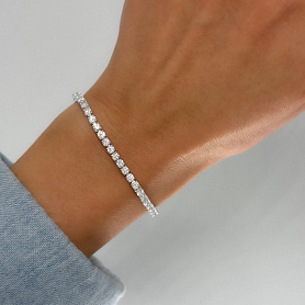 купить Золотой браслет-дорожка с природными бриллиантами 3,88 карат в Москве