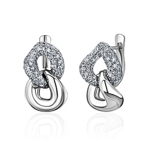 купить Золотые серьги с природными бриллиантами 1,70 карат в Москве