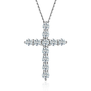 купить Золотой крест с природными бриллиантами 1,44 карат в Москве