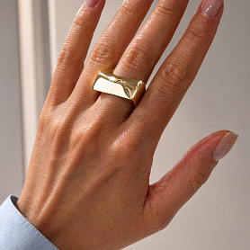 купить Золотой перстень ручной работы Италия 750  в Москве