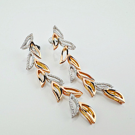 купить Золотые серьги бренда Piero Milano с бриллиантами в Москве