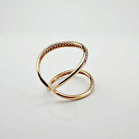 купить Золотое кольцо с природными бриллиантами 0,49 карат в Москве