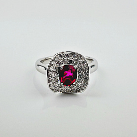 купить Золотое кольцо с турмалином и бриллиантами 0,38 карат в Москве