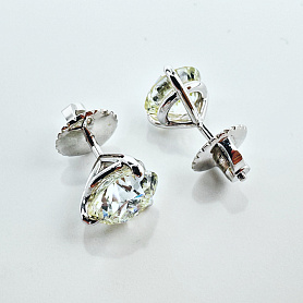 купить Золотые серьги - пусеты с бриллиантами 6,15 карат в Москве