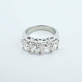 купить Платиновое кольцо с природными бриллиантами 4,05 карат в Москве