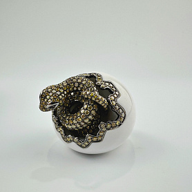 купить Золотое кольцо с природными бриллиантами "Змея" 2,76 карат в Москве