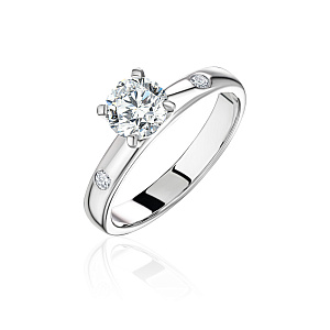 купить Кольцо с бриллиантом 1,00 карат Платина 950 в Москве