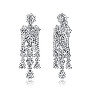 купить Золотые серьги с природными бриллиантами 8,92 карат в Москве