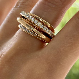 купить Кольцо бренда De Grisogono с природными бриллиантами в Москве