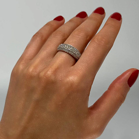 купить Золотое кольцо с природными бриллиантами 1,05 карат в Москве