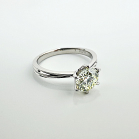 купить Золотое кольцо с природным бриллиантом 1,01 карат в Москве