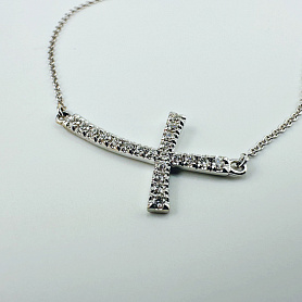 купить Золотой кулон с природными бриллиантами 0,24 карат в Москве