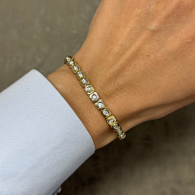 купить Золотой браслет с природными бриллиантами 1,50 карат в Москве