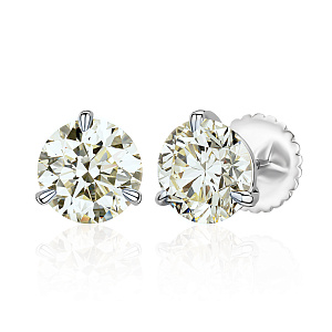 купить Золотые серьги - пусеты с бриллиантами 6,15 карат в Москве