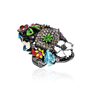 купить Золотое кольцо бренда Roberto Bravo "Sea" в Москве