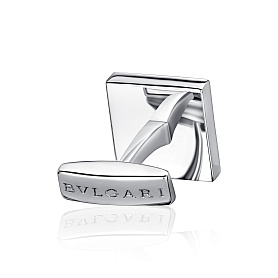 купить Золотые запонки бренда Bvlgari с ониксом в Москве