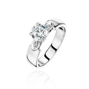 купить Золотое кольцо с природным бриллиантом 1,04 карат в Москве