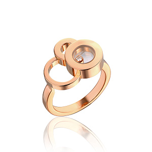 купить Кольцо бренда Chopard Happy Diamonds Happy Bubbles 826982 в Москве