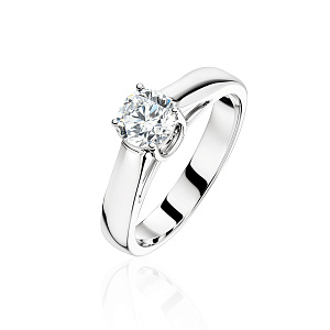 купить Золотое кольцо с природным бриллиантом 0.77 карат в Москве