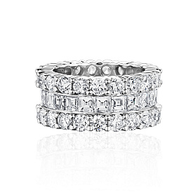 купить Золотое кольцо-дорожка с природными бриллиантами 10,10 карат в Москве