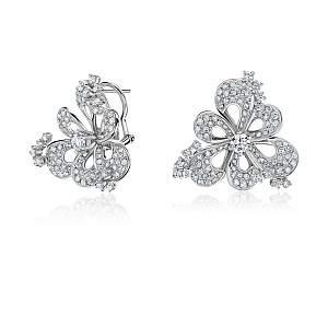 купить Золотые серьги с природными бриллиантами 3,05 карат в Москве