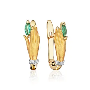 купить Серьги бренда Carrera Y Carrera Hand emerald в Москве