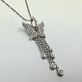 купить Золотая подвеска с природными бриллиантами "Бабочка" в Москве