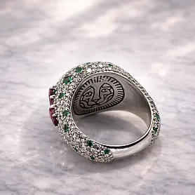 купить Золотое кольцо со звёздчатым рубином 7,71 карат в Москве