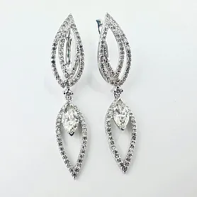 купить Золотые серьги с природными бриллиантами 1,96 карат в Москве