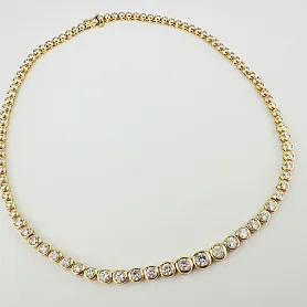 купить Золотое колье с природными бриллиантами 9 карат в Москве