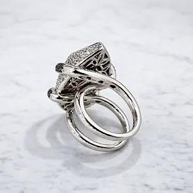 купить Золотое кольцо с бриллиантами 3,72 карат в Москве