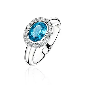 купить Золотое кольцо с топазом бренда ZEN Diamond в Москве