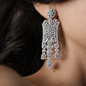 купить Золотые серьги с природными бриллиантами 8,92 карат в Москве