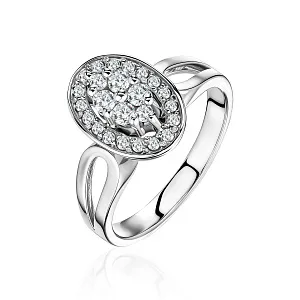 купить Золотое кольцо с природными бриллиантами 0,44 карат в Москве