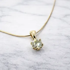 купить Золотая подвеска с природным бриллиантом 0,52 карат в Москве