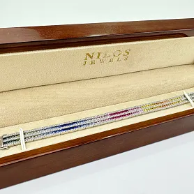 купить Браслет бренда Nilos Jewels с цветными сапфирами и бриллиантами в Москве