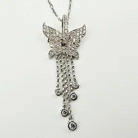 купить Золотая подвеска с природными бриллиантами "Бабочка" в Москве