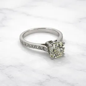 купить Золотое кольцо с бриллиантом 1,16 карат в Москве