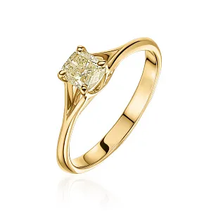 купить Золотое кольцо с природным бриллиантом 0,51 карат ЭПЛ в Москве