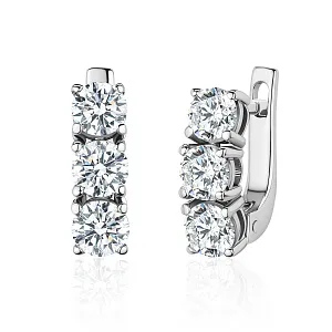 купить Золотые серьги с природными бриллиантами 2,23 карат в Москве