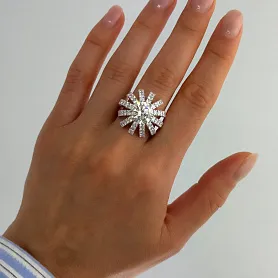 купить Золотое кольцо с природными бриллиантами 7,92 карат в Москве