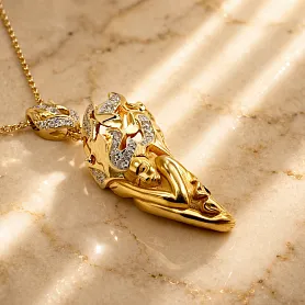 купить Золотая подвеска ручной работы с бриллиантами 1,12 карат в Москве