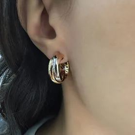 купить Золотые серьги бренда Cartier Trinity винтаж в Москве