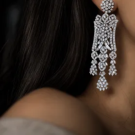 купить Золотые серьги с природными бриллиантами 8,92 карат в Москве