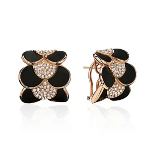 купить Золотые серьги с природными бриллиантами 1,09 карат в Москве