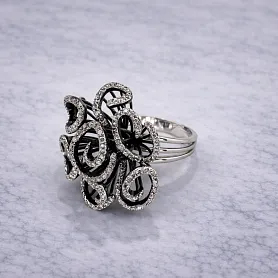 купить Золотое кольцо с природными бриллиантами 0,80 карат в Москве